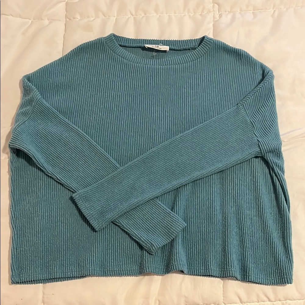 Zenana Outfitters Blue Crew Neck Sweater